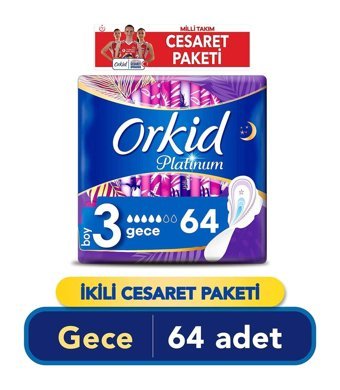 Orkid Platinum Orta 64'lü Hijyenik Ped