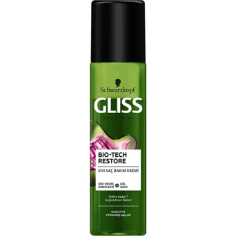 Gliss Bio Tech Restore Kök Hücre Kompleksi Gül Suyu Onarıcı Besleyici Boyalı Tüm Saçlar için Durulanmayan Kadın Saç Kremi 200 ml