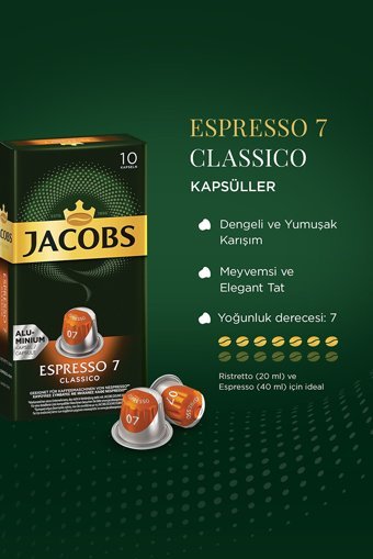 Jacobs 7 Classico Espresso 5x10'lu Kapsül Kahve