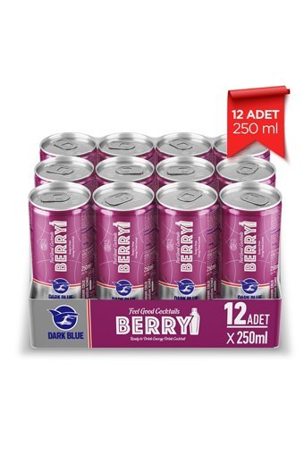 Dark Blue Orman Meyveli Aromalı Enerji İçeceği 12 Adet 250 ml