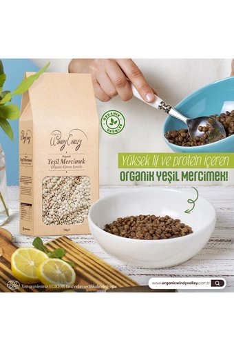 Organic Windy Valley Yeşil Mercimek 750 gr