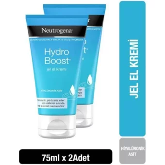 Neutrogena Hydro Boost Hyalüronik Asitli Tüm Ciltler Organik Vegan Parfümsüz El Kremi 2x75 ml