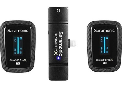 Saramonic Blink500 ProX Condenser Lightning Kablosuz Bluetooth Siyah Yaka Mikrofon