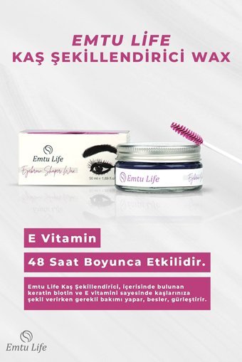 Emtu Life Şeffaf Wax Kaş Sabitleyici