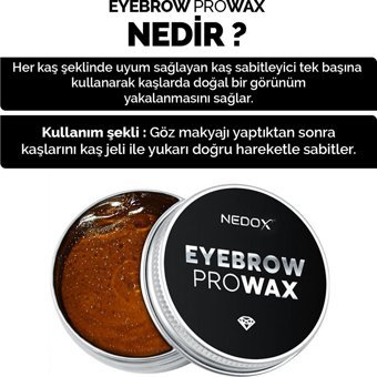 Nedox Şeffaf Wax Kaş Sabitleyici 50 ml