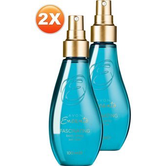 Avon Encanto Bergamot-Yeşim Çiçeği-Kaşmir Odunu Kadın Vücut Spreyi 2x100 ml