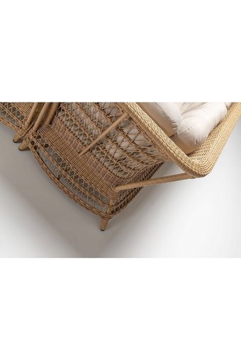 Engince Mobilya Bh-1171 Rattan 7'li Bahçe Koltuğu Beyaz Ahşap