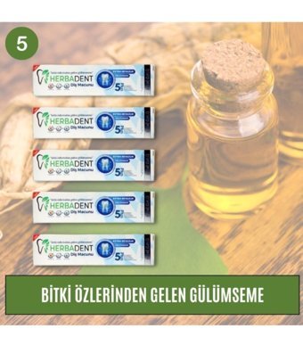 Herbadent Naneli Florürsüz Diş Macunu 5x90 ml