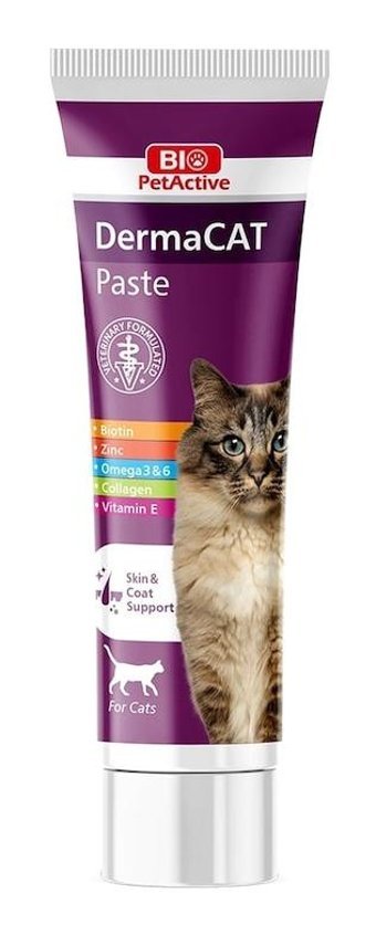 Bio Petactive Dermacat Multivitamini Tüy Dökme Yaşlı Kedi Vitamini Macun 100 ml