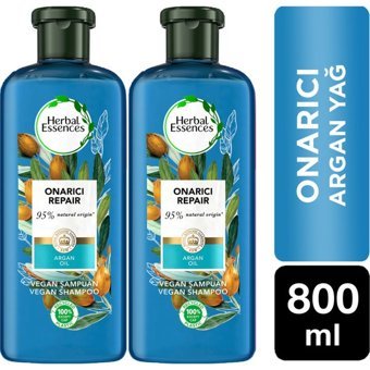 Herbal Essences Onarıcı Arındırıcı Düz Saçlar İçin Sülfatsız Argan Yağlı Parabensiz Kremsiz Şampuan Unisex Şampuanı 400 ml