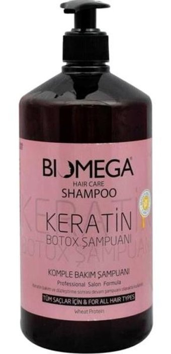 Biomega Botox Onarıcı İnce Telli Düz Saçlar İçin Keratin Kremsiz Şampuan Unisex Şampuanı 1000 ml