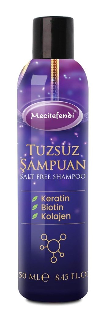 Mecitefendi Düz Saçlar İçin Tuzsuz Parabensiz Kremsiz Şampuan Unisex Şampuanı 250 ml