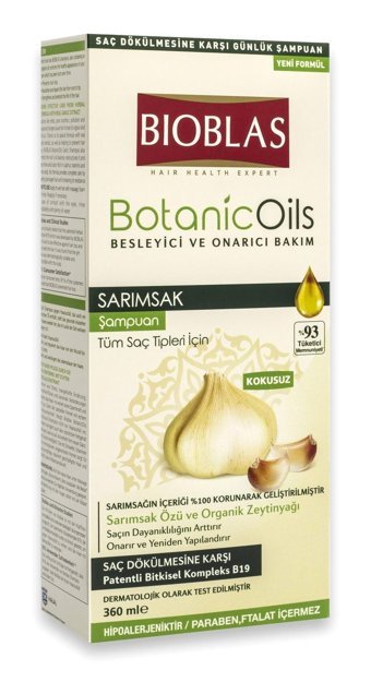 Bioblas Sarımsak Onarıcı Düz Saçlar İçin Sülfatsız Keratin Sarımsak Özlü Parabensiz Kremsiz Şampuan Unisex Şampuanı 360 ml