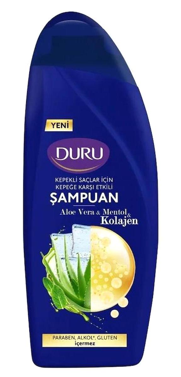 Duru Kepek Karşıtı Düz Saçlar İçin Keratin Mentollü Kremsiz Şampuan Unisex Şampuanı 500 ml