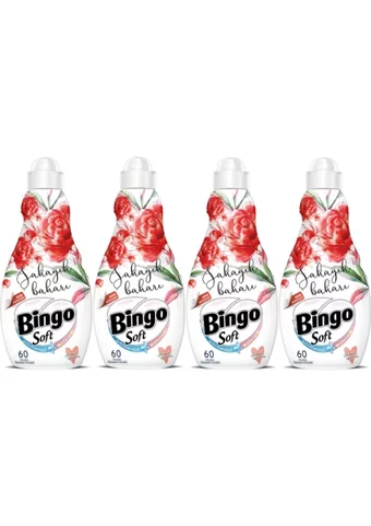 Bingo Soft Konsantre Şakayık 60 Yıkama Yumuşatıcı 4x1.4 lt