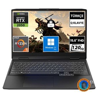 Lenovo Ideapad Gaming 3 82SB00SBTX16 Harici GeForce RTX 2050 AMD Ryzen 5 7535HS 8 GB DDR5 512 GB SSD 15.6 inç FHD Windows 11 Pro Gaming Laptop CNT017 Çanta