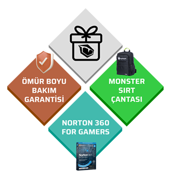 Monster Abra A7 V14.5.7 Harici GeForce RTX 4050 Intel Core i5 13500H 8 GB DDR5 500 GB SSD 17.3 inç FHD Windows 11 Home Gaming Laptop