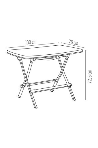 Bimbambom 100x70 cm Dikdörtgen Plastik Katlanır Kamp Masası Yeşil