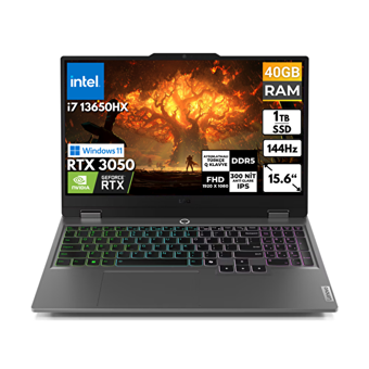 Lenovo LOQ 15IRX9 83DV00HSTR BT10 Harici GeForce RTX 3050 Intel Core i7 13650HX 40 GB DDR5 1 TB SSD 15.6 inç FHD Windows 11 Pro Gaming Laptop