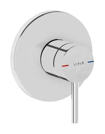 Vitra A42621 Pirinç Çiftli Aç Kapa Ankastre Kare Banyo Bataryası Krom