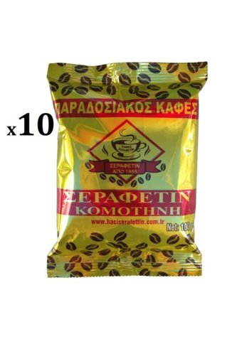 Hacı Şerafettin Gümülcine Sade Orta Kavrulmuş Türk Kahvesi 10x100 gr