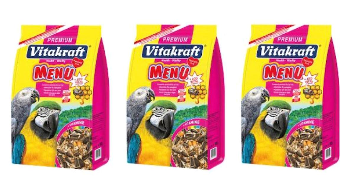 Vitakraft Paraket Premium Kabuklu Ballı Vitaminli Kuş Yemi 3x1 kg