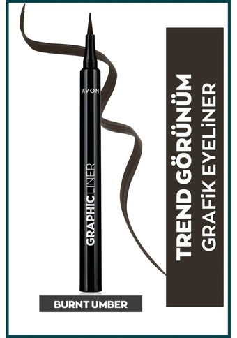 Avon Graphic Liner Mat Kahverengi İnce Uçlu Keçe Likit Eyeliner