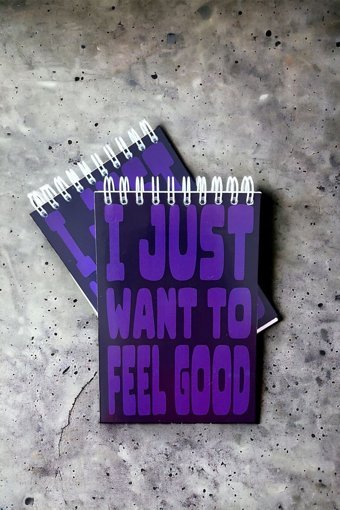 Creative Crush Co. I Just Wan'T To Feel Good A6 Çizgisiz Küçük Boy Mor Not Defteri