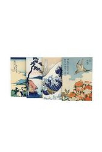 Daystore Hokusai A5 Çizgisiz Düz Büyük Boy Bej 4'lü Set Not Defteri