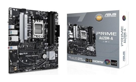 Asus Prime A620M-A-CSM AMD A620 6400 MHz (OC) DDR5 Soket AM5 mATX Anakart