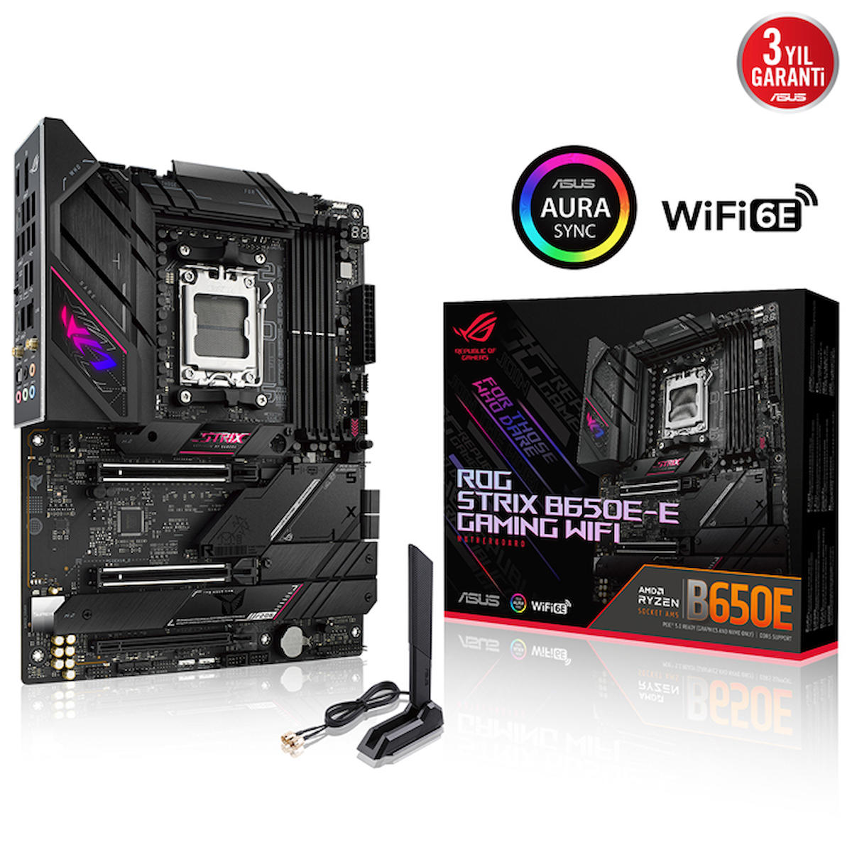 ASUS Rog Strıx B650e-e Gamıng Wıfı 6400mhz+(oc) Ddr5 Dp Hdmı Am5