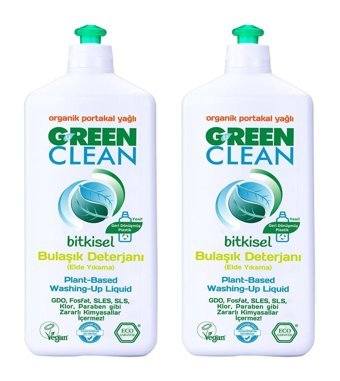 Green Clean Bitkisel Portakal Yağı Kokulu Organik Sıvı El Bulaşık Deterjanı 2x730 ml