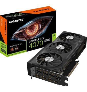 Gigabyte WindForce OC RTX 4070 Super 12 GB GDDR6X PCI-Express 4.0 DirectX 12 Ultimate 3 Fanlı Fanlı Soğutma 192 Bit Gaming Nvidia Ekran Kartı