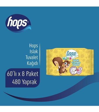 Hops Kids 480 Yaprak 3'lü Islak Mendil