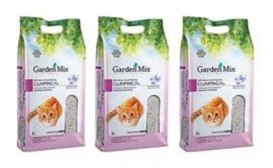 Gardenmix Bebek Pudrası Kokulu Topaklanan İnce Taneli Bentonit Kedi Kumu 3x5 lt