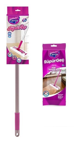 Parex Süpürgeç Mop Pembe