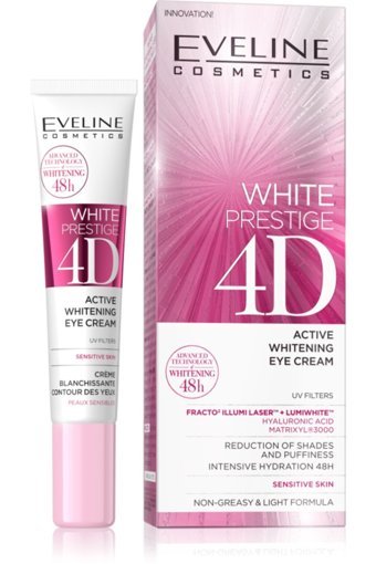 Eveline Cosmetics White Prestige 4D Tüm Ciltler İçin Göz Altı Krem Tüp 20 ml