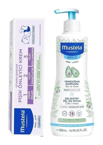 Mustela Bebe Enfant Hipoalerjenik Yenidoğan Normal Ciltler İçin Avokado Yağlı Bebek Şampuanı 500 ml