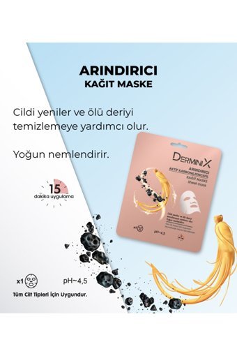 Derminix Nemlendirici Kağıt Yüz Maskesi