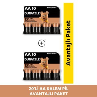 Duracell Avantajlı Paket LR6 1.5 V Alkalin AA / Kalem 20'li