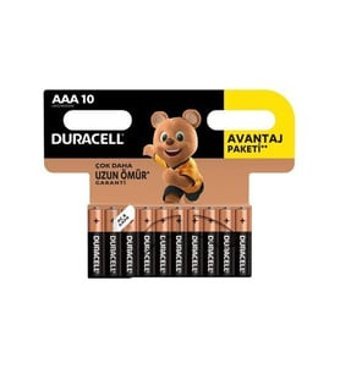 Duracell Avantaj Paketi LR03 1.5 V Alkalin AAA / İnce Kalem 10'lu