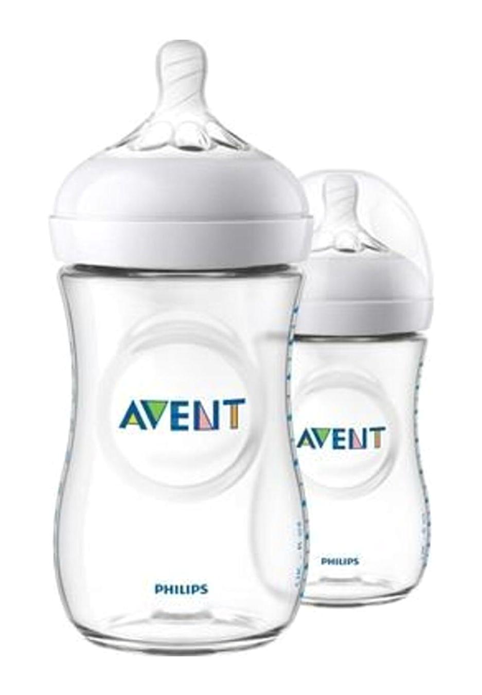 Philips Avent Avent Natural Polipropilen Gaz Yapmayan Antikolik Yenidoğan Yavaş Akışlı 1+ Ay Şeffaf Biberon Seti 2x260 ml