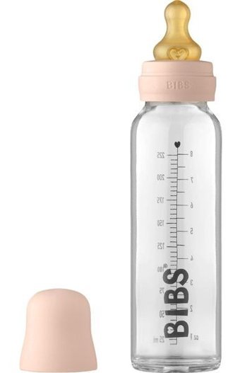 Bibs Baby Bottle Cam Gaz Yapmayan Antikolik Yenidoğan Yavaş Akışlı 0+ Ay Pembe Biberon 225 ml