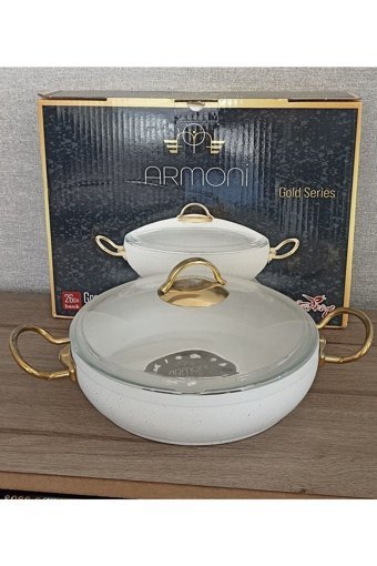 Armoni Cam Kapaklı Granit 26 cm Karnıyarık Tenceresi