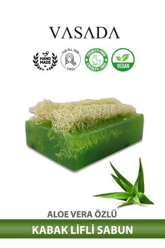 Vasada Doğal Kabak Lifli Organik Aloe Vera Sabun 120 gr