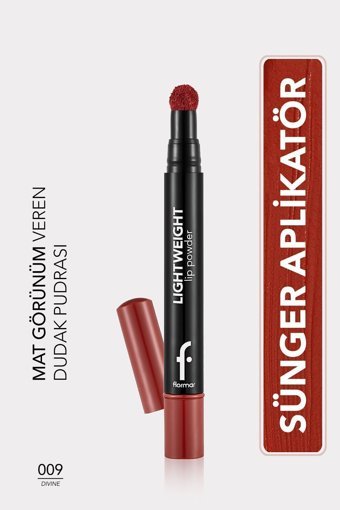 Flormar Lightweight Lip Powder 009 Divine Kırmızı Mat Dudak Dolgunlaştırıcı Ruj