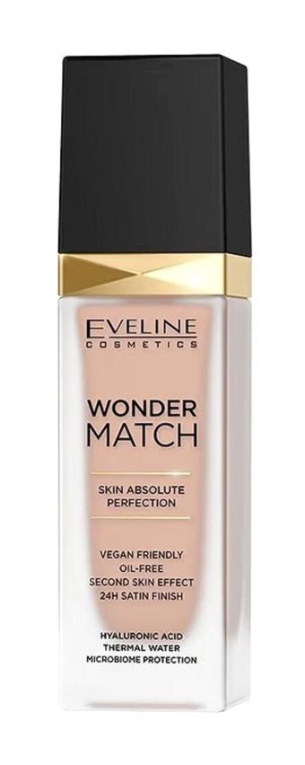 Eveline Cosmetics Wonder Match Hyalunorik Asit Su Bazlı Vegan Likit Şişe Fondöten 30 ml