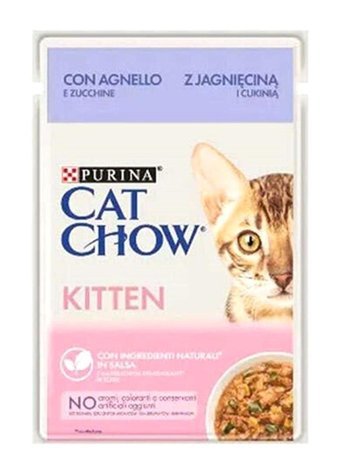 Cat Chow Kitten Pounch Kuzu Eti Jöleli Yavru Yaş Kedi Maması 26x85 gr