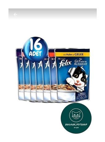 Felix Karışık Jöleli Yetişkin Yaş Kedi Maması 16x85 gr