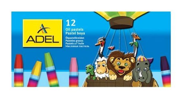 Adel Karton Kutulu 12'li Kalem Pastel Boya